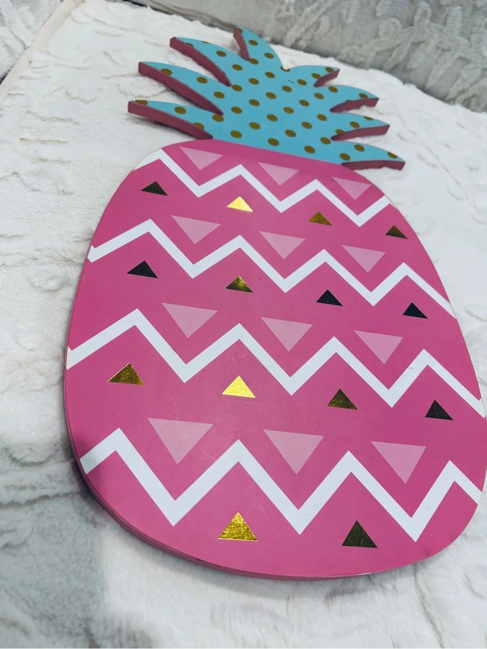 Pink Pineapple Wall Decor | Dorm Room Beach House Tropical Wall Art